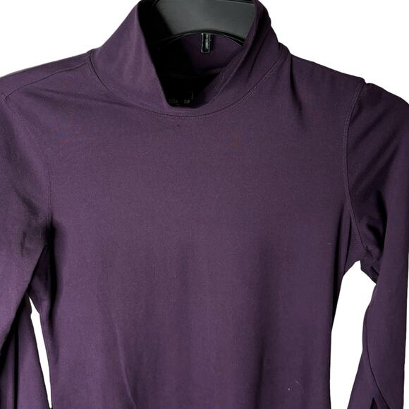 Title Nine Stretch Getaway Mock Neck Dress Medium Purple Travel Leisure Casual - Picture 5 of 11